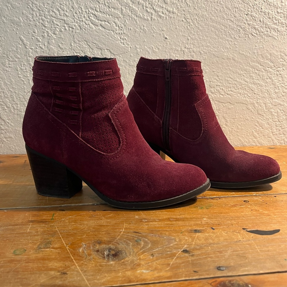 Women's Burgundy Ankle Boots